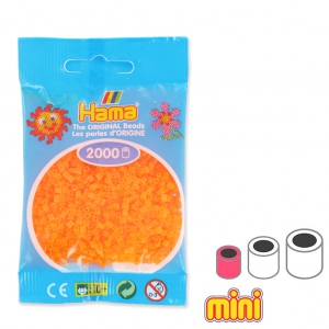 Hama Mini Multi beads neon Orange Transparent (n°38) x2000