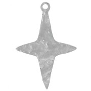 17x12mm 316L stainless steel Hammered star charm x1|raw }}