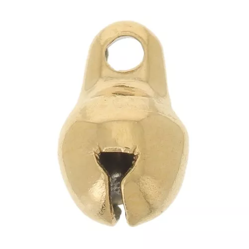 5mm Stainless steel 316L Bell charm - Gold x1