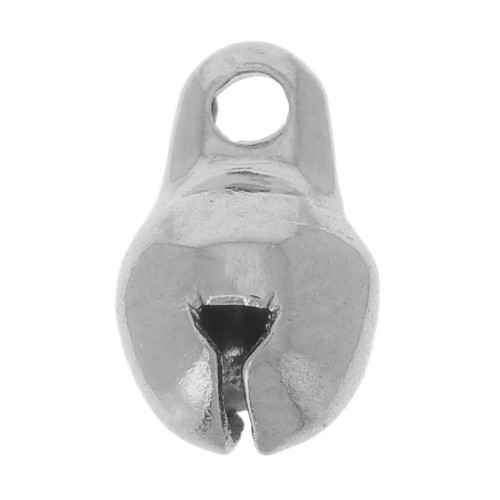 5mm 316L stainless steel bell charm x1