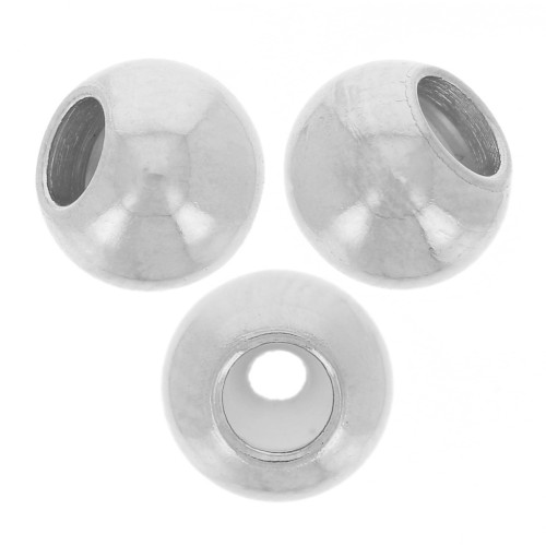 4 mm stop beads with a 1 mm hole - 304 stainless steel x4