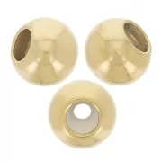 4 mm stopper beads with a 1–1.3 mm hole - Gold-plated 304 stainless steel (4-pack)