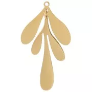 29x16mm 316L stainless steel Leaf pendant - Gold x1