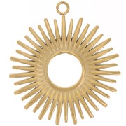 37x24mm 304L stainless steel Sun pendant - Gold x1|raw }}