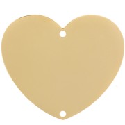 24x28mm Stainless steel 316L Spacers hearts - Gold x2