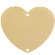 24x28mm Stainless steel 316L Spacers hearts - Gold x2