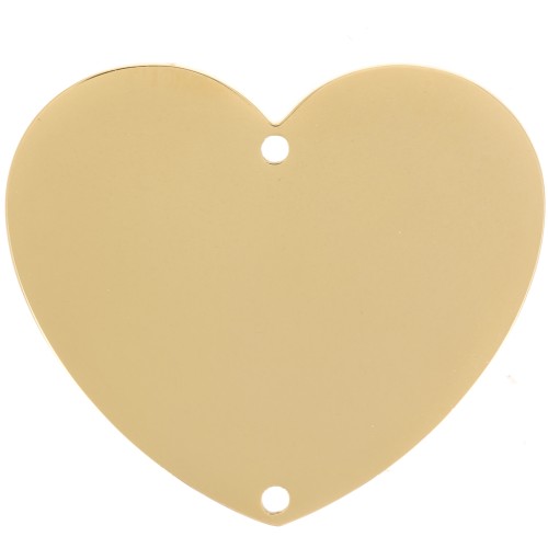 24x28mm Stainless steel 316L Spacers hearts - Gold x2