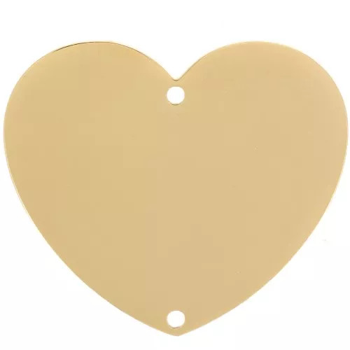 24x28mm Stainless steel 316L Spacers hearts - Gold x2
