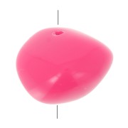 9x12mm Opaque resin nugget beads - Candy pink x8