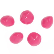 9x12mm Opaque resin nugget beads - Candy pink x8