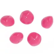 9x12mm Opaque resin nugget beads - Candy pink x8