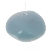 Perles nuggets en résine opaque 9x12 mm - Bleu fumé x8