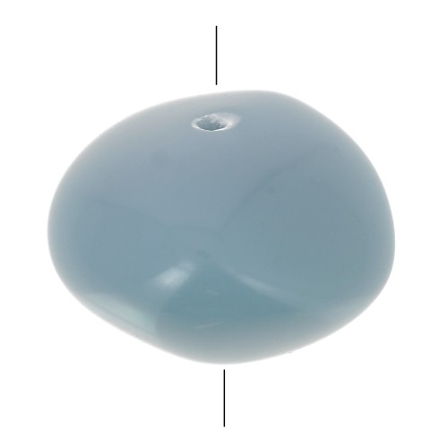 9x12mm Opaque resin nugget beads - Smoked blue x8