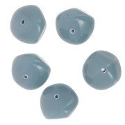 9x12mm Opaque resin nugget beads - Smoked blue x8
