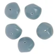 9x12mm Opaque resin nugget beads - Smoked blue x8