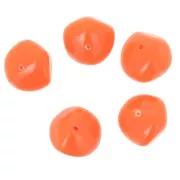 9x12mm Opaque resin nugget beads - Orange x8