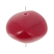 9x12mm Opaque resin nugget beads - Carmine red x8|raw }}