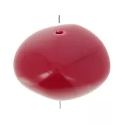 Beads - Perles nuggets en résine opaque 9x12 mm - Rouge carmin x8 Perles nuggets en résine opaque 9x12 mm - Rouge carmin x8