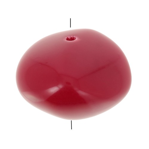 9x12mm Opaque resin nugget beads - Carmine red x8