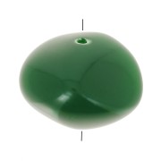 9x12mm Opaque resin nugget beads - Emerald green x8