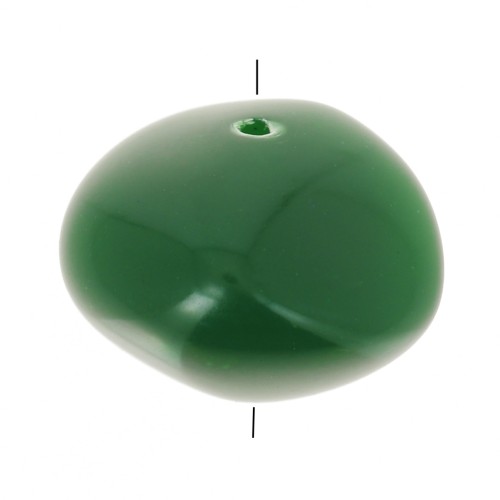 9x12mm Opaque resin nugget beads - Emerald green x8