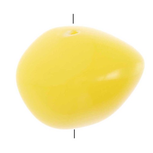 9x12mm Opaque resin nugget beads - Sunshine yellow x8