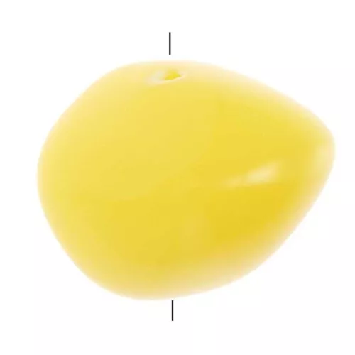 9x12mm Opaque resin nugget beads - Sunshine yellow x8