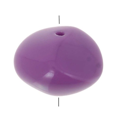 9x12mm Opaque resin nugget beads - Dark mauve x8