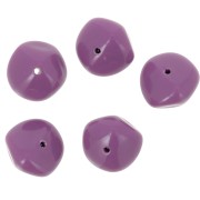 9x12mm Opaque resin nugget beads - Dark mauve x8