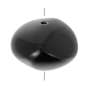 9x12mm Opaque resin nugget beads - Black x8