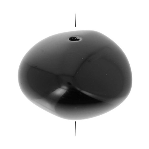 9x12mm Opaque resin nugget beads - Black x8