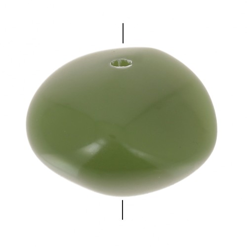9x12mm Opaque resin nugget beads - Khaki x8