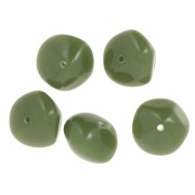 9x12mm Opaque resin nugget beads - Khaki x8