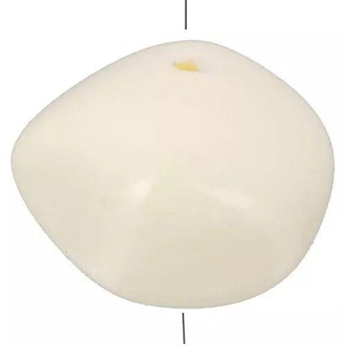 12x15 mm opaque resin nugget beads - Ecru x6