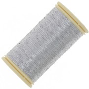 Au Chinois Metallic embroidery thread n°40 - Silver (122) x100m