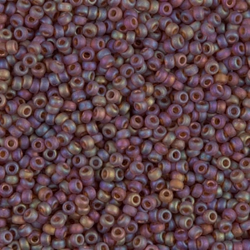 Miyuki Seed beads 11/0 134fr - Matte Transparent Dark Topaz AB