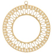 30mm Stainless steel 316L Round openwork pendant - Gold x1