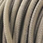 Leather with topstitching 4mm Golden Metalized x30cm