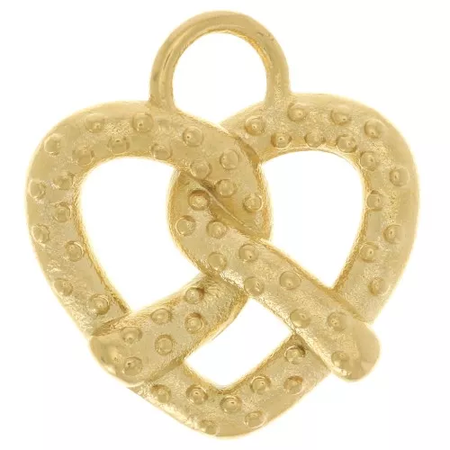 20x18mm 304L Stainless SteelPretzel Charm - Gold x1