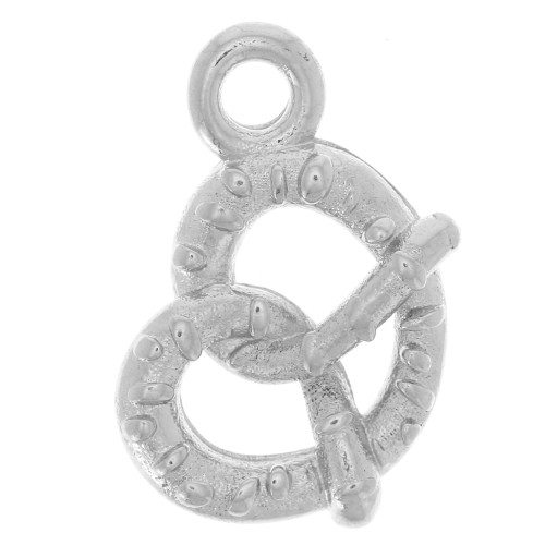17x11mm 304L stainless steel Pretzel charm x1