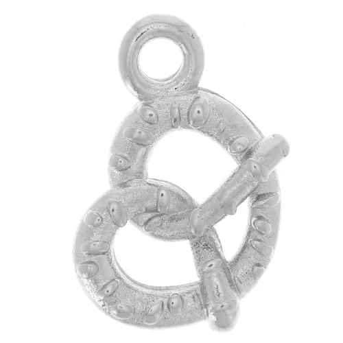 17x11mm 304L stainless steel Pretzel charm x1