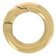 12mm Stainless steel 316L Round lobster clasp - Gold x1