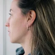 19x12mm 304L stainless steelOval hoop earrings x2