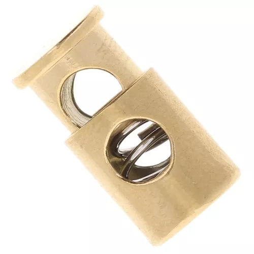 11x7mm Stainless steel 304L Cord stop 1 hole for 3mm cord - Gold x1