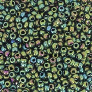 Miyuki 11/0 Seed Beads 468 - Malachite Green Iris Metallic x8g