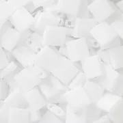 5x5x1.9mm Miyuki Tila Beads TL-402F - Opaque White Mat x10g
