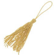 Textile tassel 7.5cm - Golden|raw }}