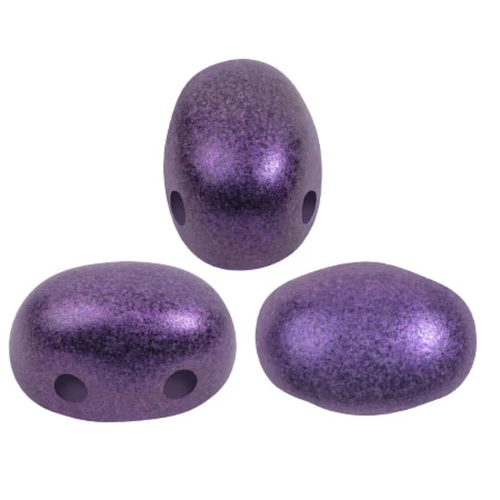 7x5mm Glass beads Samos® by Puca® - Ultra Violet Metallic Mat x10g