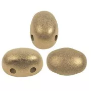 7x5mm Glass beads Samos® by Puca® - Gold Metallic Mat x10g