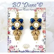 7x5mm Glass beads Samos® by Puca® - Green Forest Metallic Mat x10g